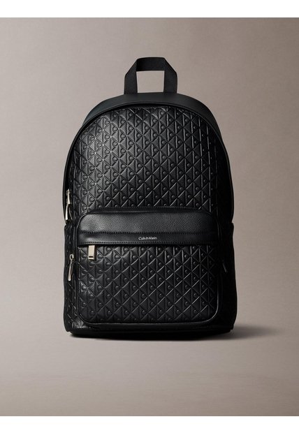 Morral Negro Con Monograma Grabado Integral Calvin Klein