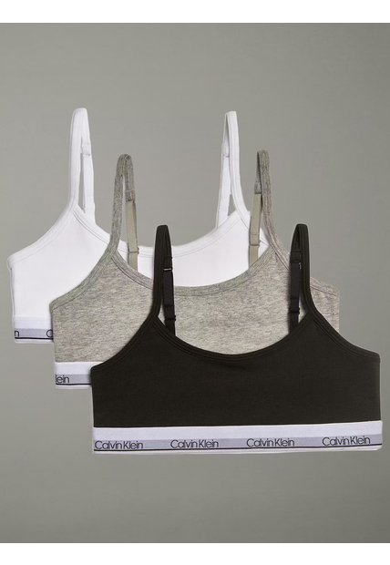 Paquete Multicolor De 3 Sujetadores Crop Calvin Klein