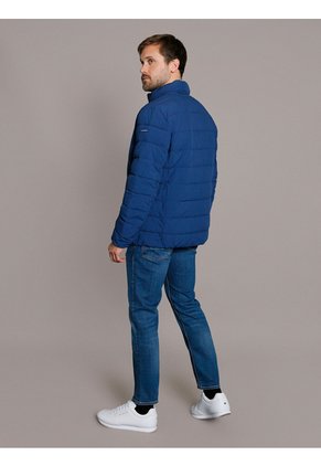 Chaqueta Azul Stretch Con Cremallera Calvin Klein