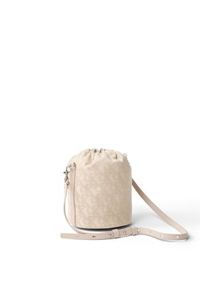 Bolso Marfil Bucket Con Estampado En Jacquard Calvin Klein