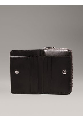 Billetera Gris Con Cremallera Metálica En El Contorno Calvin Klein
