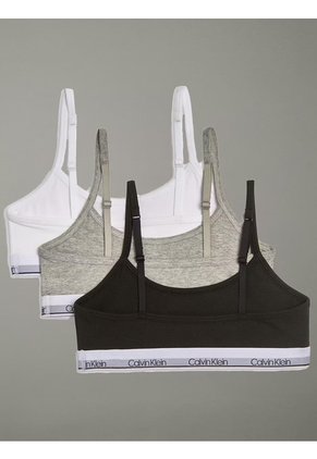 Paquete Multicolor De 3 Sujetadores Crop Calvin Klein