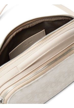 Bolso Marfil Camera Con Doble Cremallera Calvin Klein