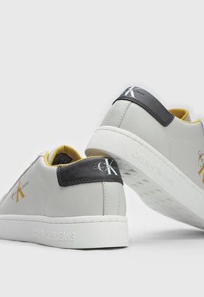 Tenis Lifestyle Beige-Negro-Mostaza Calvin Klein Classic Cupsole Laceup Low LTH