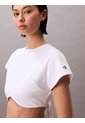 Camiseta Blanca Cropped Boxy Con Espalda Abierta Con Lazo - Pride Calvin Klein de Calvin Klein