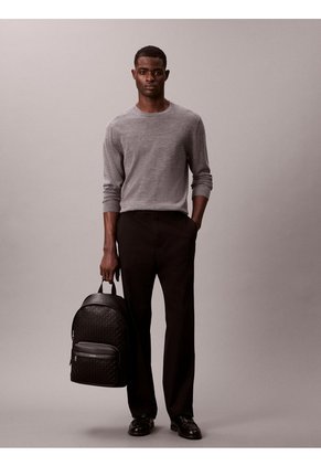 Morral Negro Con Monograma Grabado Integral Calvin Klein