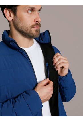 Chaqueta Azul Stretch Con Cremallera Calvin Klein