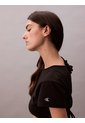 Camiseta Negra Cropped Boxy Con Espalda Abierta Con Lazo - Pride Calvin Klein de Calvin Klein