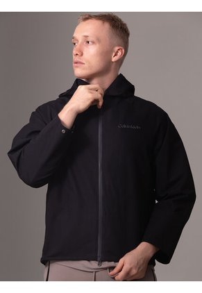 Chaqueta Negra Sport Essentials Con Capota Calvin Klein