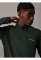 Camiseta Verde Oscuro De Manga Larga Con Cuello Perkins Calvin Klein de Calvin Klein