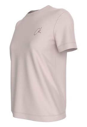 Camiseta Rosada Con Logo Bordado Calvin Klein
