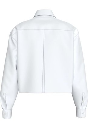 Camisa Blanca De Popelina De Manga Larga Calvin Klein