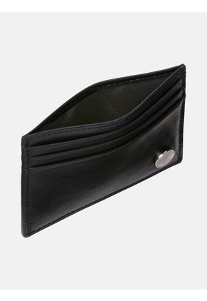 Tarjetero Negro Con Monograma Circular Calvin Klein