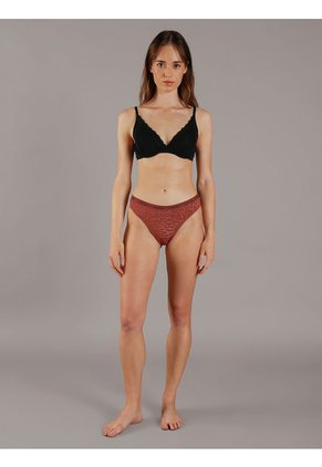 Pantie Café Estilo Brasilera De Encaje - Modern Logo Lace Calvin Klein