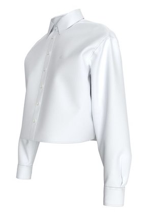 Camisa Blanca De Popelina De Manga Larga Calvin Klein