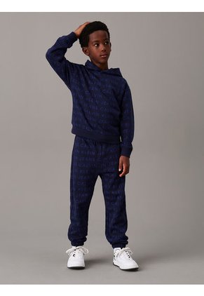 Joggers Azul Niño Azul Rectos Con Logo Calvin Klein