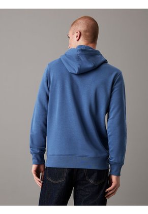 Buzo Azul Con Capota De Algodón Con Insignia Calvin Klein