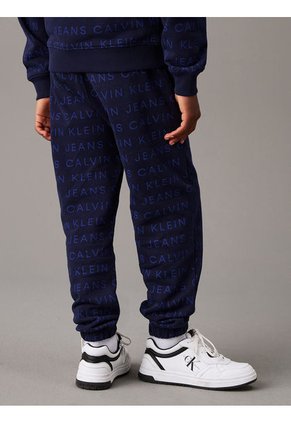 Joggers Azul Niño Azul Rectos Con Logo Calvin Klein