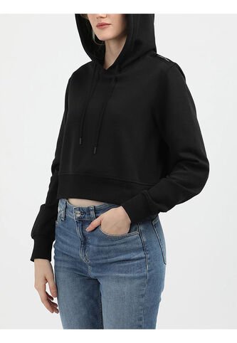 Buzo Negro Con Capota De Logo Elastic Calvin Klein Calvin Klein
