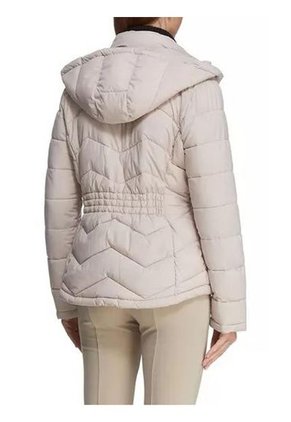 Chaqueta Color Crema Con Bolsillos Frontales Para Mujer Calvin Klein