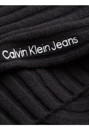 Top Cruzado De Punto De Lana Negro Calvin Klein