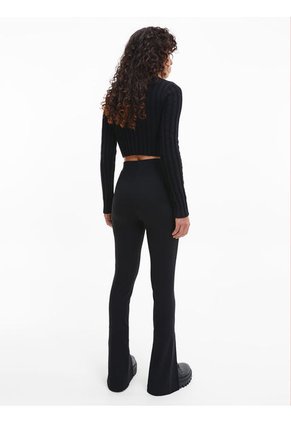 Top Cruzado De Punto De Lana Negro Calvin Klein