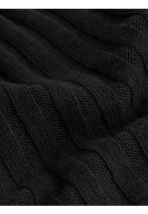 Top Cruzado De Punto De Lana Negro Calvin Klein