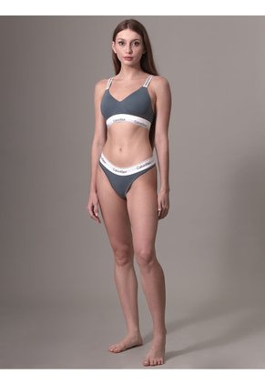 Bralette Gris Con Logo Distintivo Calvin Klein