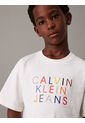 Camiseta Blanca Holgada Con Logo Para Niño Calvin Klein de Calvin Klein