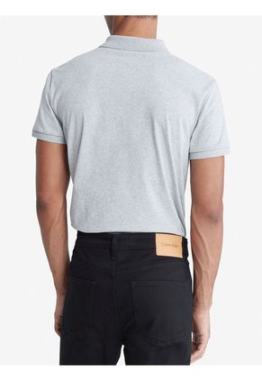 Polo Gris Slim Solid Para Hombre Calvin Klein