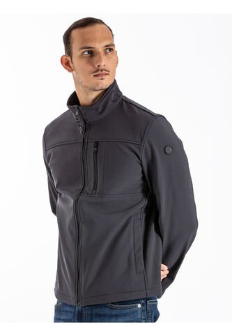 Chaqueta Gris Rompeviento Suave Con Cremallera Calvin Klein Calvin Klein