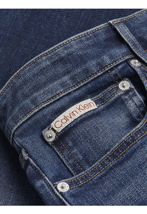 Jeans Azul Slim De Talle Medio Calvin Klein