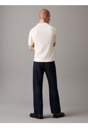 Saco Blanco Manga Corta Linear Para Hombre Calvin Klein