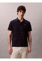 Polo Azul Sencillo Con Raya Texturizada Calvin Klein de Calvin Klein