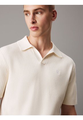 Saco Blanco Manga Corta Linear Para Hombre Calvin Klein