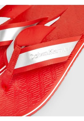 Sandalias Rojas Con Detalles Metálicos Calvin Klein