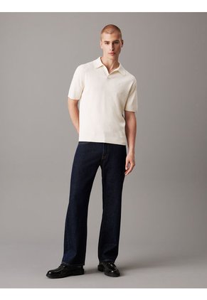 Saco Blanco Manga Corta Linear Para Hombre Calvin Klein
