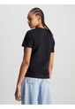Camiseta Negra Regular Con Monologo Diffused Para Mujer Calvin Klein de Calvin Klein