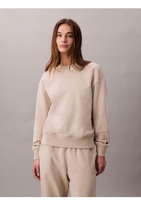 Saco Beige De Felpa De Gran Calidad Calvin Klein