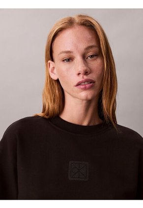 Saco Negro De Felpa De Gran Calidad Calvin Klein