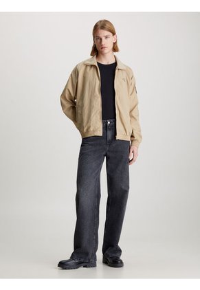 Chaqueta Beige De Nailon Estructurado Para Hombre Calvin Klein
