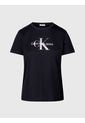Camiseta Negra Regular Con Monologo Diffused Para Mujer Calvin Klein de Calvin Klein