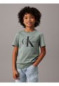 Camiseta Niño Verde Unisex Con Logo Calvin Klein de Calvin Klein