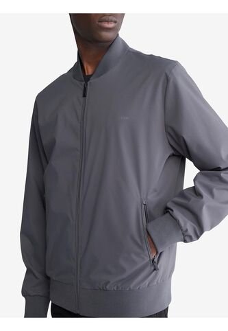 Chaqueta Gris Con Cremallera Y Bolsillos Laterales Calvin Klein Calvin Klein