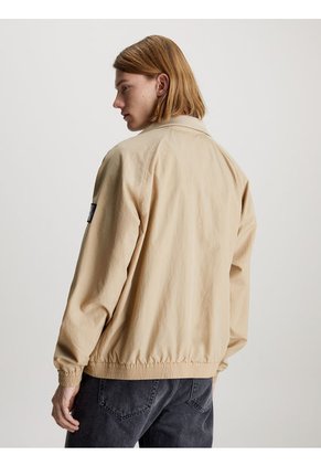 Chaqueta Beige De Nailon Estructurado Para Hombre Calvin Klein