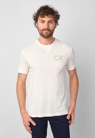 Camiseta Calvin Klein Marfil Calvin Klein
