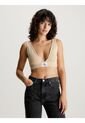 Top Beige De Punto De Algodón Para Mujer Calvin Klein de Calvin Klein