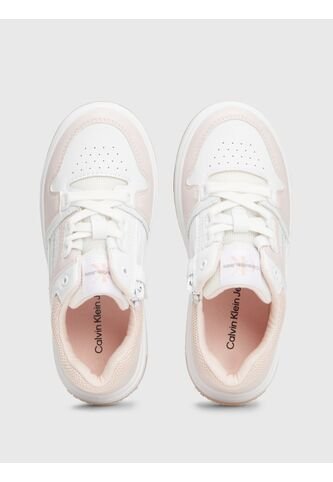 Tenis Blancos Para Niña Con Detalles Rosa Calvin Klein Calvin Klein
