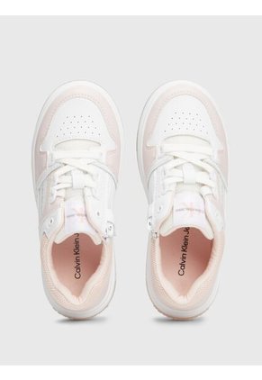 Tenis Blancos Para Niña Con Detalles Rosa Calvin Klein