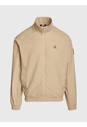 Chaqueta Beige De Nailon Estructurado Para Hombre Calvin Klein